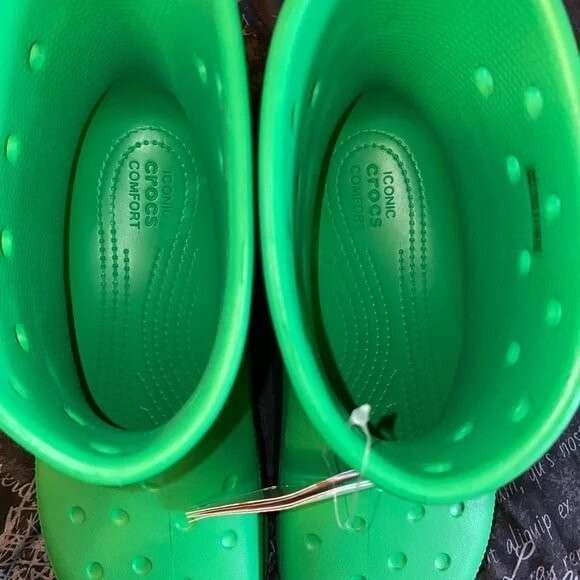 Жіночі гумові чоботи Crocs Crush Rain Boot Grass Green — фото 9