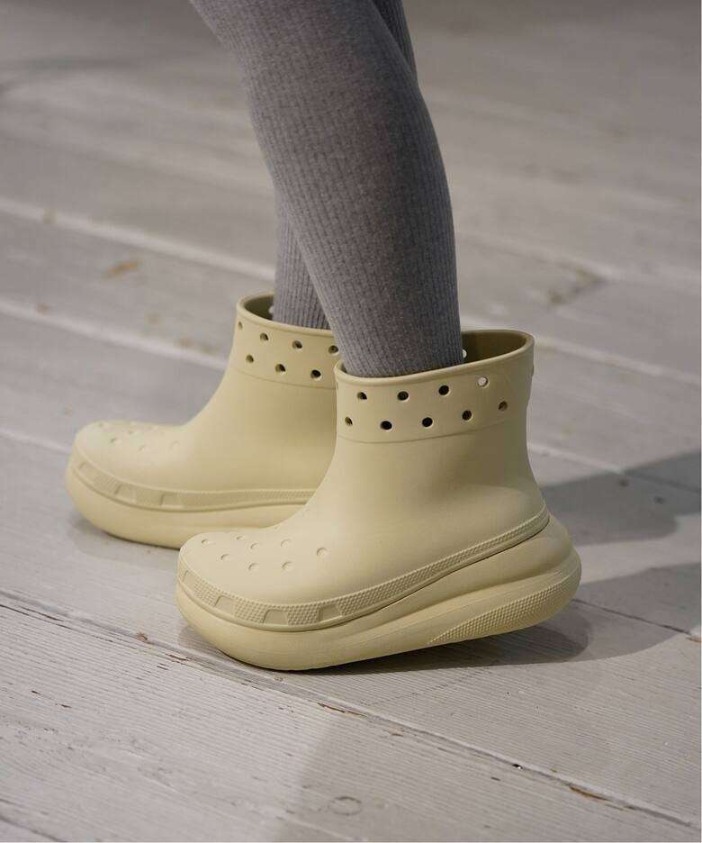 Жіночі гумові чоботи Crocs Crush Rain Boot Bone — фото 3