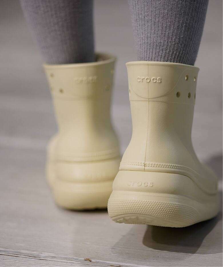 Жіночі гумові чоботи Crocs Crush Rain Boot Bone — фото 4