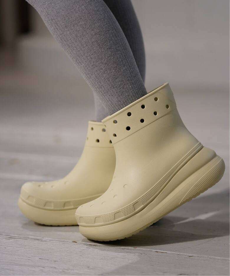 Жіночі гумові чоботи Crocs Crush Rain Boot Bone — фото 5