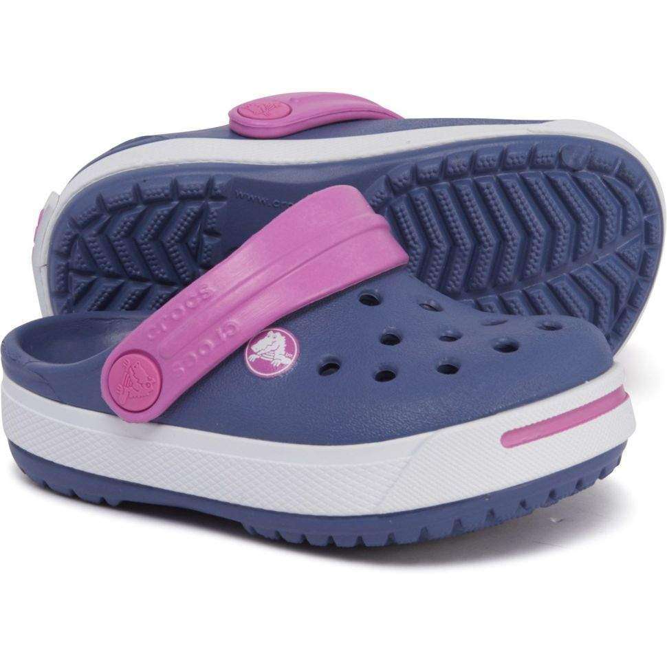 Дитячі Crocs для дівчинки Crocband II Clogs Bijou Blue/Wild Orchid