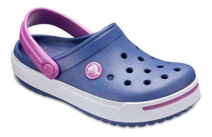 Дитячі Crocs для дівчинки Crocband II Clogs Bijou Blue/Wild Orchid — фото 3