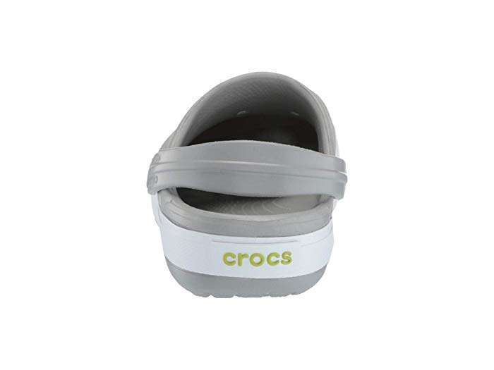 Дитячі Crocs-сабо для хлопчика Crocs Crocband II ClogKids Light Grey/Volt Green — фото 3