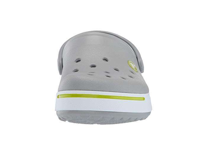 Дитячі Crocs-сабо для хлопчика Crocs Crocband II ClogKids Light Grey/Volt Green — фото 4