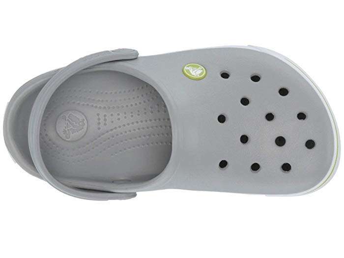 Дитячі Crocs-сабо для хлопчика Crocs Crocband II ClogKids Light Grey/Volt Green — фото 5