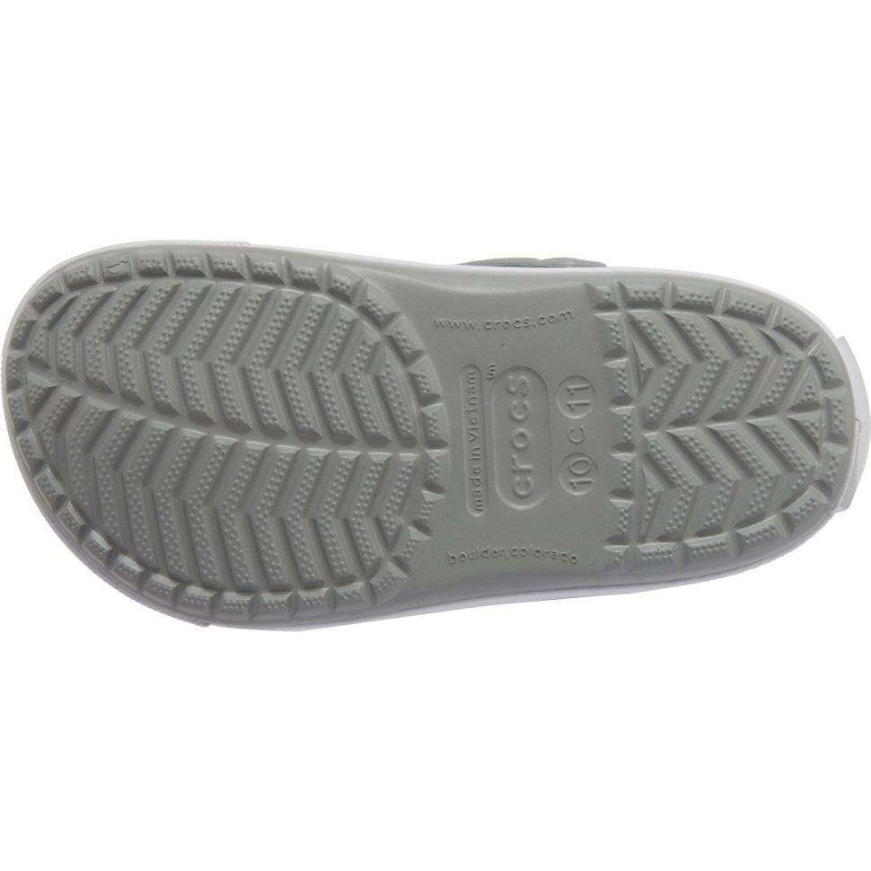 Дитячі Crocs-сабо для хлопчика Crocs Crocband II ClogKids Light Grey/Volt Green — фото 7