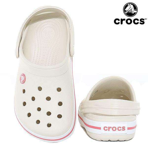Дитячі Crocs для дівчинки Crocband Clogs Stucco/Melon — фото 11