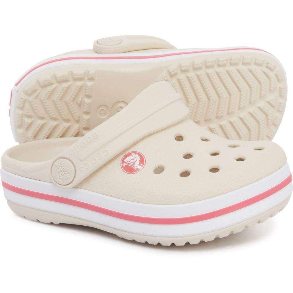 Дитячі Crocs для дівчинки Crocband Clogs Stucco/Melon — фото 4