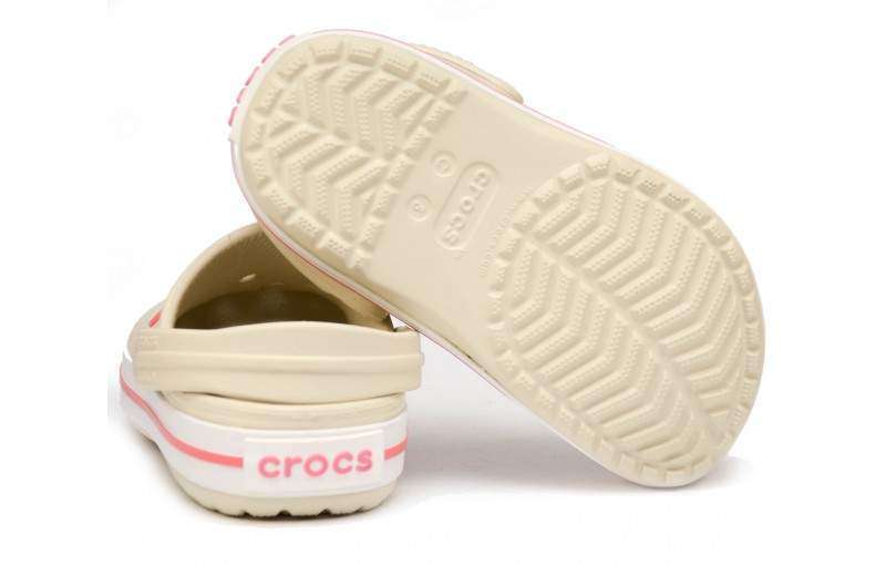 Дитячі Crocs для дівчинки Crocband Clogs Stucco/Melon — фото 7