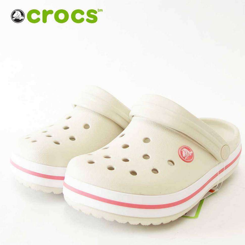 Дитячі Crocs для дівчинки Crocband Clogs Stucco/Melon — фото 8