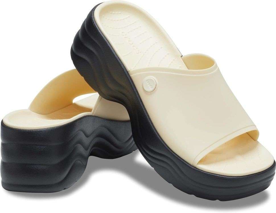 Жіночі шльопанці Crocs Skyline Slide Vanilla/Black