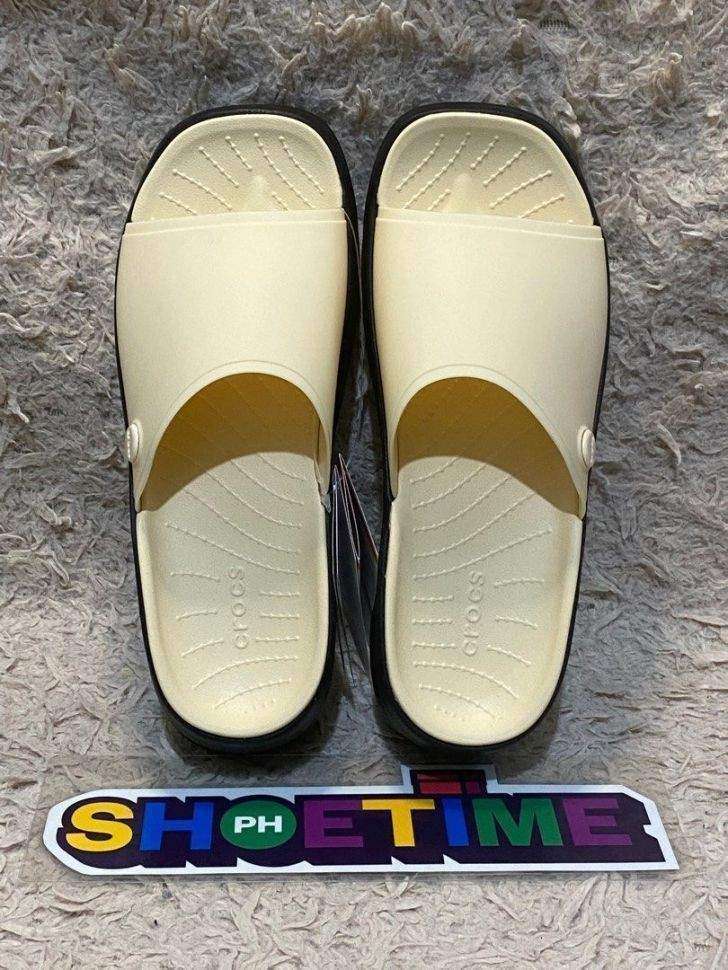 Жіночі шльопанці Crocs Skyline Slide Vanilla/Black — фото 4