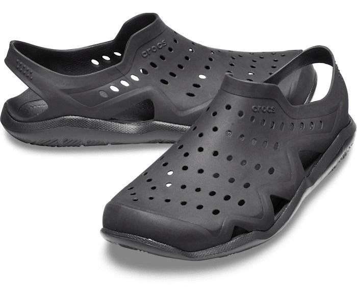 Чоловічі сандалії Crocs Swiftwater Wave Water Shoes Black/Black — фото