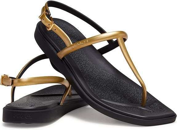 Жіночі сандалі Crocs Miami Thong Flip Black Metallic
