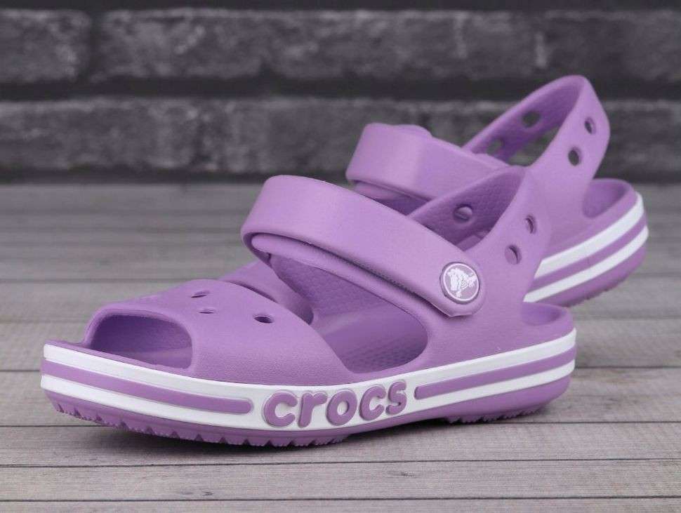Дитячі сандалії для дівчинки Crocs Bayaband Sandal Orhid — фото 5