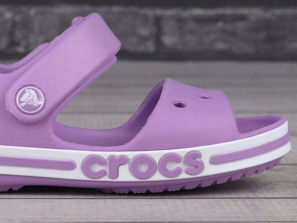 Дитячі сандалії для дівчинки Crocs Bayaband Sandal Orhid — фото 6