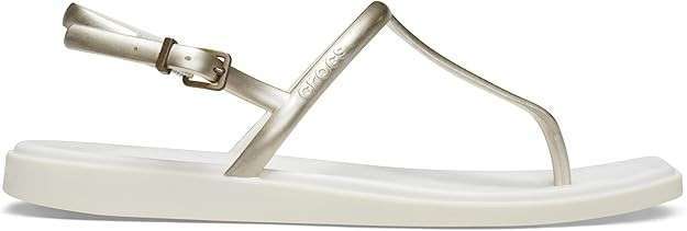 Жіночі сандалі Crocs Miami Thong Flip Metallic Chalk — фото 3