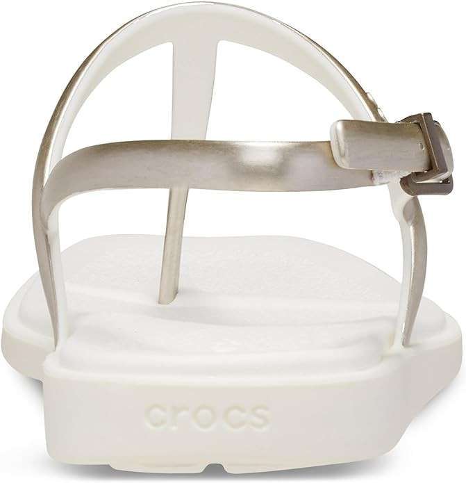 Жіночі сандалі Crocs Miami Thong Flip Metallic Chalk — фото 4