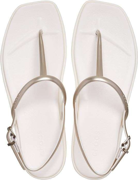 Жіночі сандалі Crocs Miami Thong Flip Metallic Chalk — фото 7