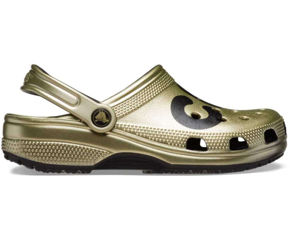 Жіночі Crocs Classic Metallic Logo Clog Gold — фото 7