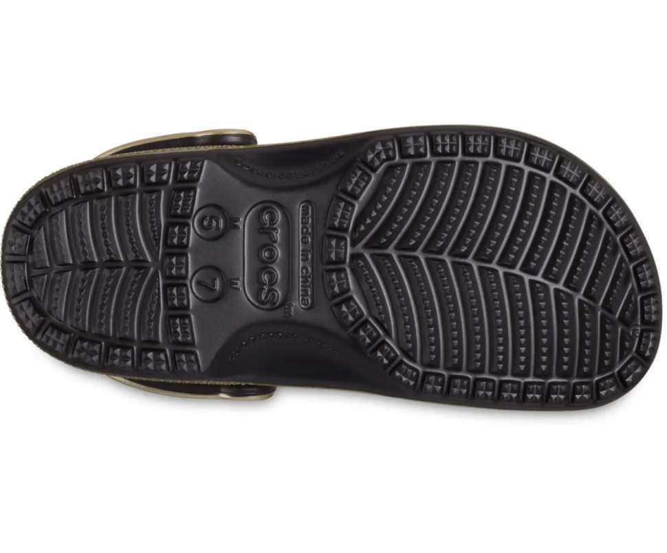 Жіночі Crocs Classic Metallic Logo Clog Gold — фото 9