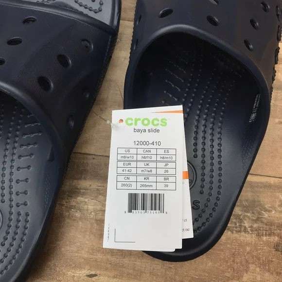 Чоловічі шльопанці Crocs Baya Navy Slide — фото 3