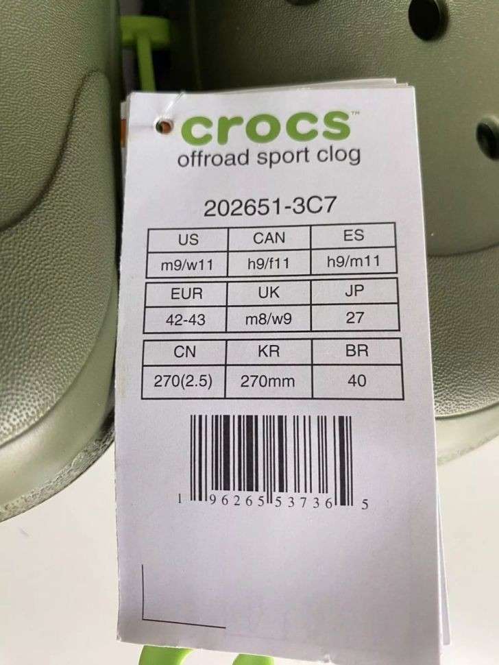 Чоловічі Crocs Offroad Sport Clog Army Green / Navy — фото 10