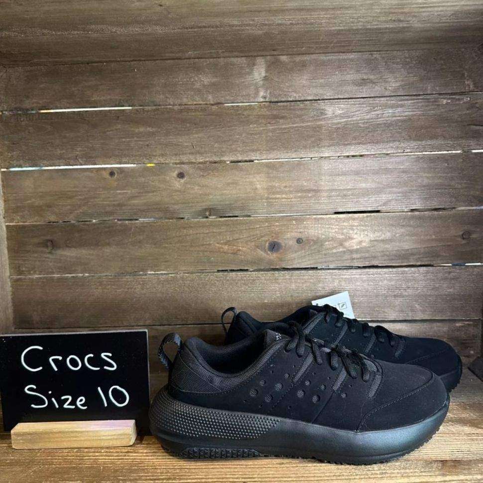 Чоловічі кросівки Crocs On The Clock Black Comfort Work Sneakers Shoes — фото 2