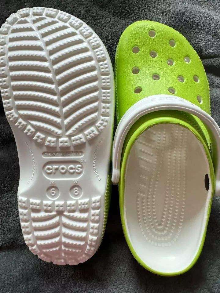 Дитячі Crocs-сабо для хлопчика Crocs Classic Clog Lime Glow In the Dark — фото 12