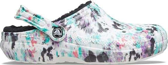 Жіночі Crocs утеплені Classic Lined Tie Dye Clog Pure Water/Multi — фото 3