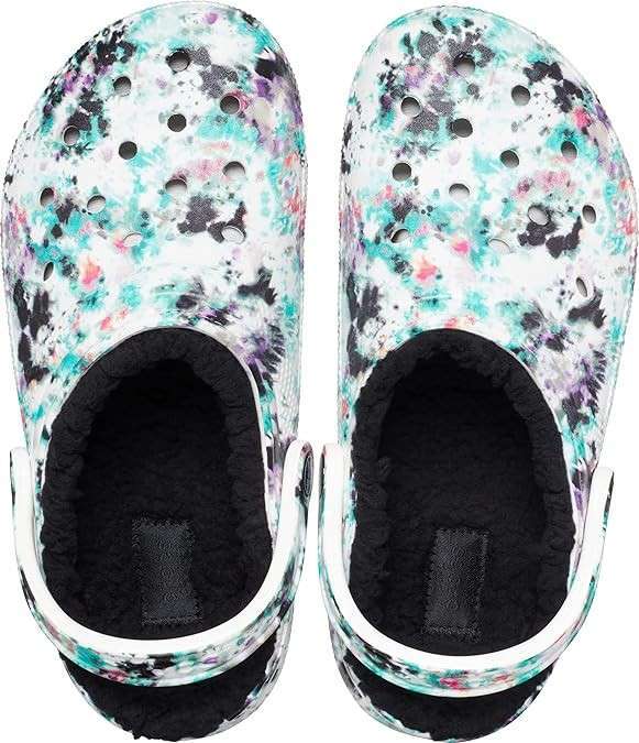 Жіночі Crocs утеплені Classic Lined Tie Dye Clog Pure Water/Multi — фото 4
