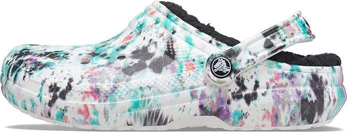 Жіночі Crocs утеплені Classic Lined Tie Dye Clog Pure Water/Multi — фото 7