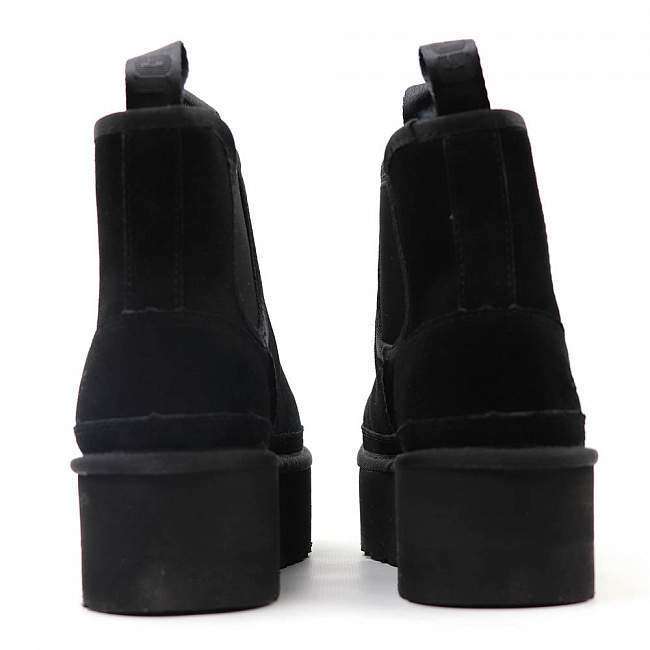Жіночі UGG Платформа Ньюмел Чоботи Чорні Замша з Пасками Neumel Chelsea Black Platform — фото 5