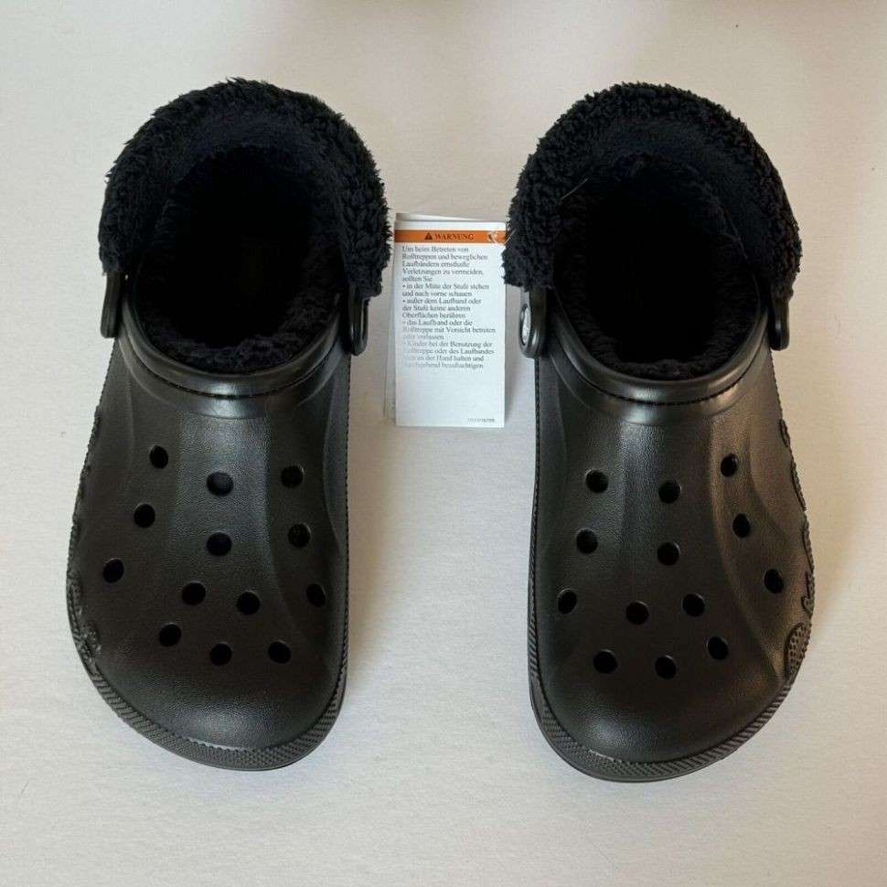 Чоловічі Crocs Бая Теплі Чорні Baya Lined Clog Black — фото 12