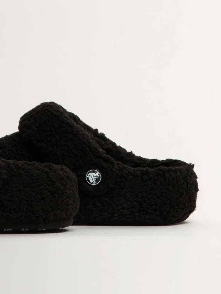 Crocs утеплені Чорні Унісекс Classic Cozzzy Slipper - Black — фото 2