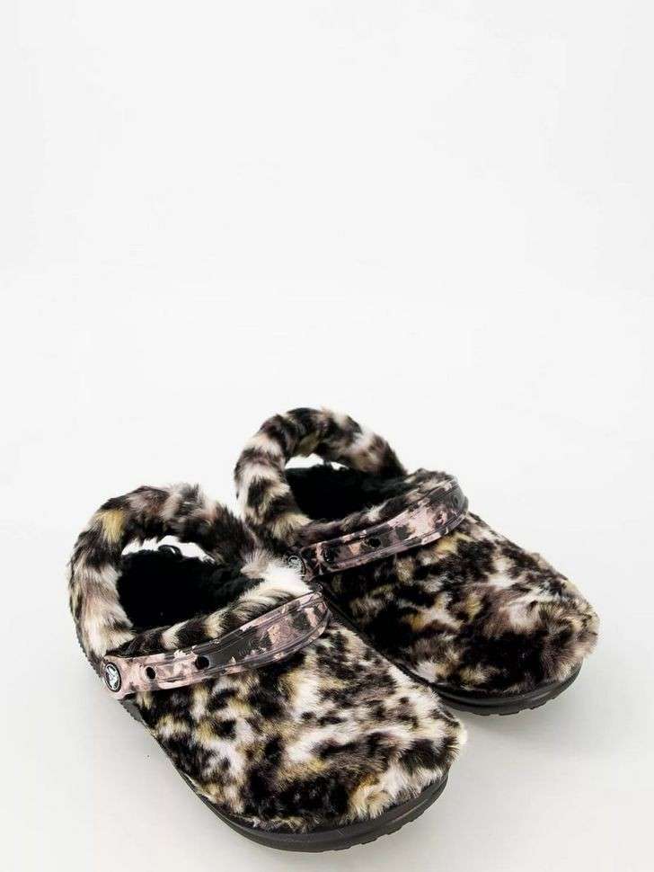 Чоловічі Crocs Classic Fur Sure black/Multi Bleach Dye — фото 5