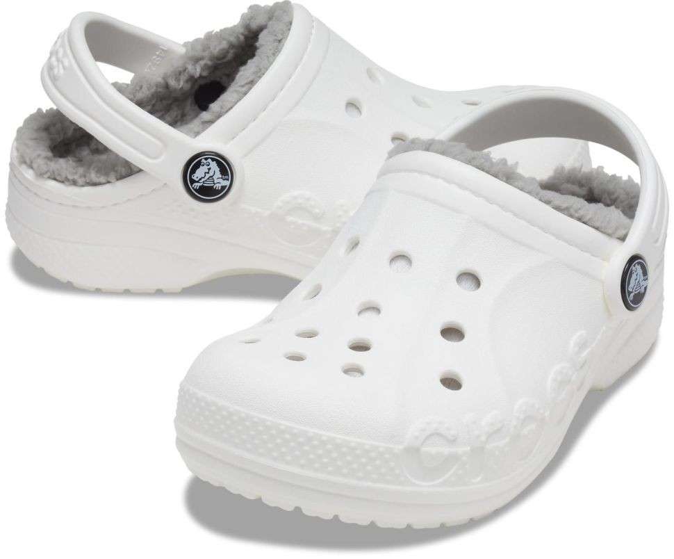 Crocs утеплені Бая Білі Baya Lined Clog White — фото 1
