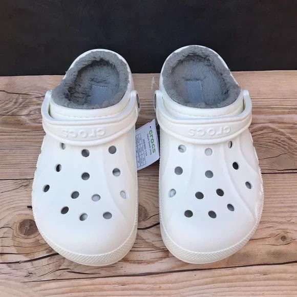 Crocs утеплені Бая Білі Baya Lined Clog White — фото 8