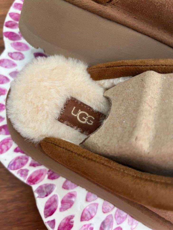 Жіночі UGG Таззл Шьопанці Платформа Помаранчеві Замша Tazzle Slippers Chestnut — фото 13