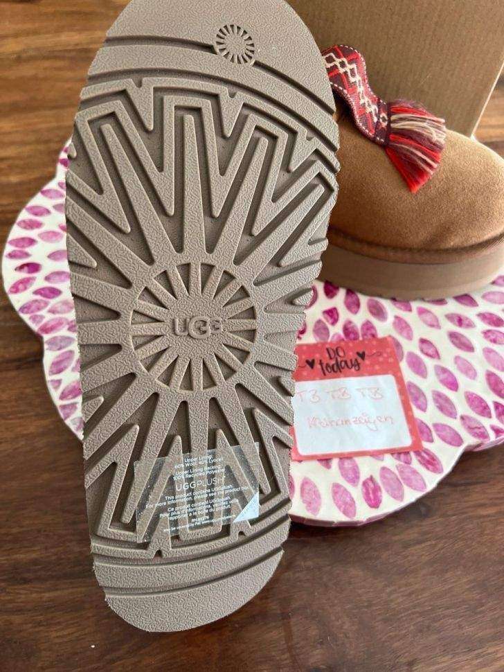 Жіночі UGG Таззл Шьопанці Платформа Помаранчеві Замша Tazzle Slippers Chestnut — фото 14