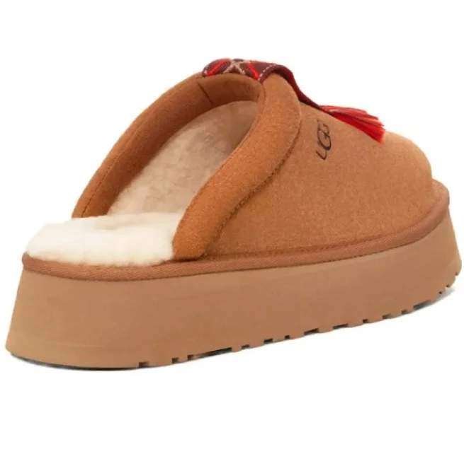Жіночі UGG Таззл Шьопанці Платформа Помаранчеві Замша Tazzle Slippers Chestnut — фото 3