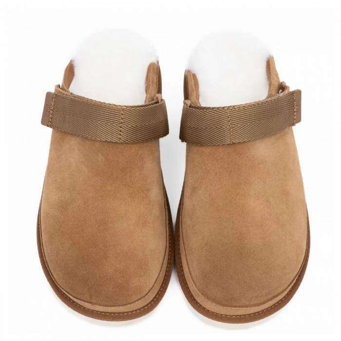 Жіночі UGG Шльопанці Сандалі Помаранчеві Замшеві Goldenstar Clog Chestnut — фото 2