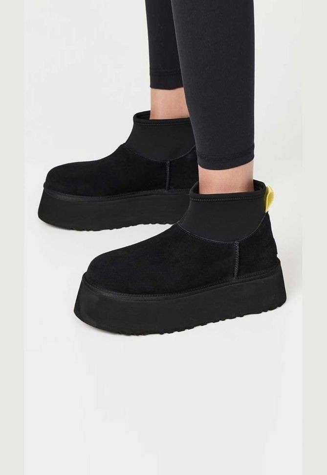 Жіночі UGG Платформа Міні Діппер Чорні Platform Classic Mini Dipper black — фото 8