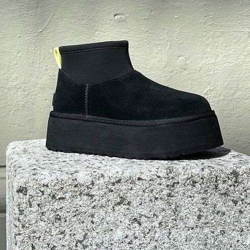Жіночі UGG Платформа Міні Діппер Чорні Platform Classic Mini Dipper black — фото 9