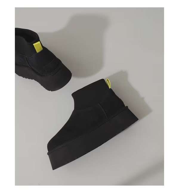 Жіночі UGG Платформа Міні Діппер Чорні Platform Classic Mini Dipper black — фото 10