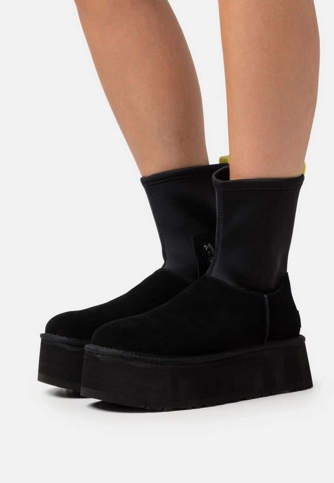 Жіночі UGG Платформа Діппер Чорні Classic Dipper black Boots — фото 2