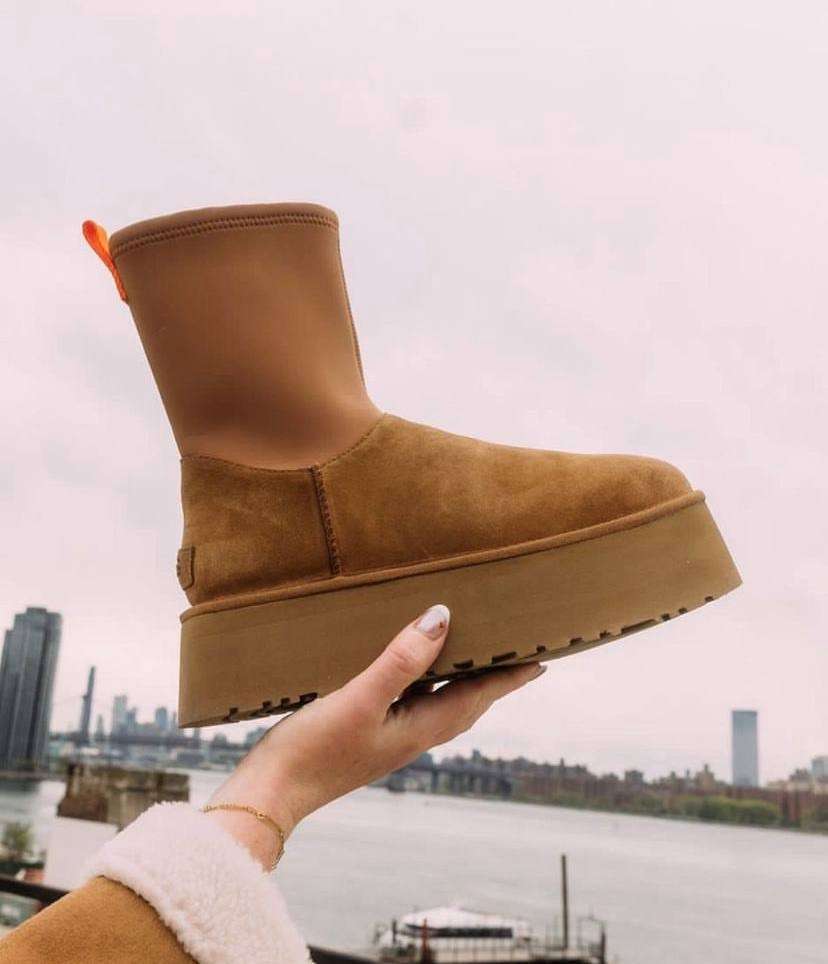 Жіночі UGG Платформа Діппер Помаранчеві Platform Classic Dipper Chestnut Boots — фото 11