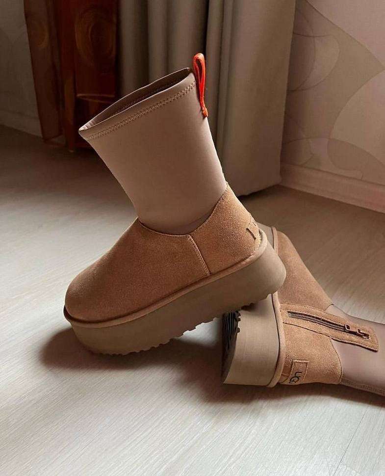 Жіночі UGG Платформа Діппер Помаранчеві Platform Classic Dipper Chestnut Boots — фото 4