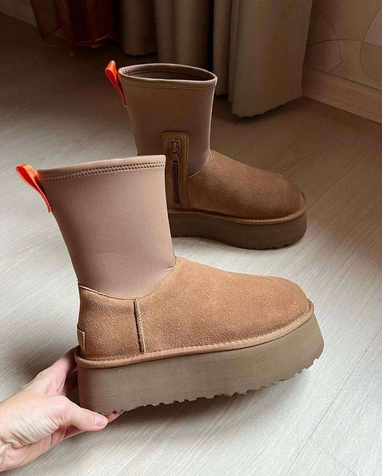 Жіночі UGG Платформа Діппер Помаранчеві Platform Classic Dipper Chestnut Boots — фото 6