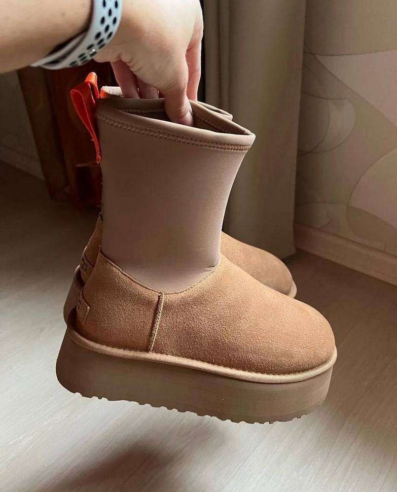 Жіночі UGG Платформа Діппер Помаранчеві Platform Classic Dipper Chestnut Boots — фото 8